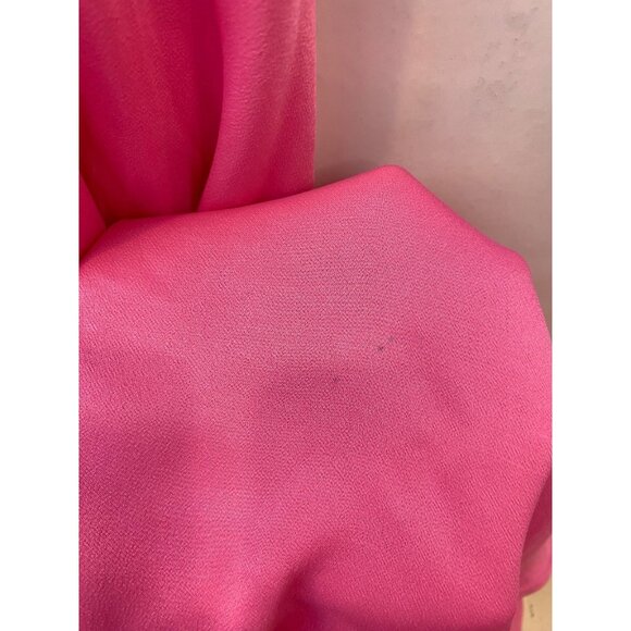 Meshki Jade Cowl Neck Backless Maxi Dress Satin Size Large Bright Pink NWT - Picture 6 of 10